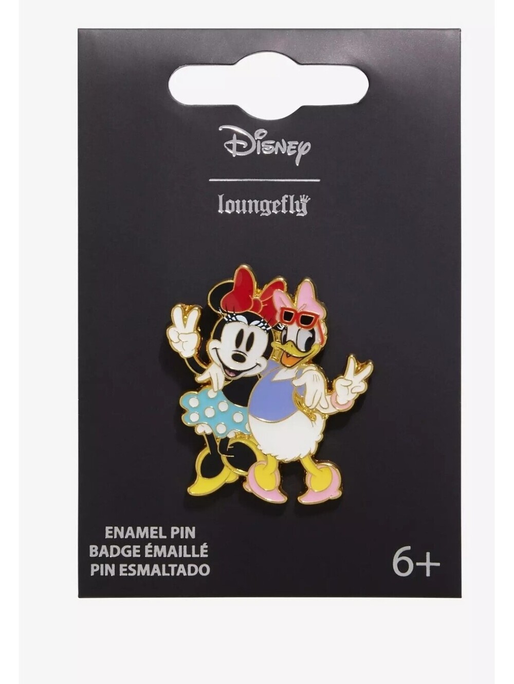 Loungefly Disney Minnie & Daisy Peace Sign Enamel Pin